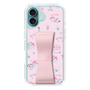 スリムプロテクションケース - STAND & RING RIBBON Sakura Pink［ マイメロディ - リボン - カフェ ］
