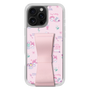 スリムプロテクションケース - STAND & RING RIBBON Sakura Pink［ マイメロディ - リボン - カフェ ］
