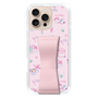 スリムプロテクションケース - STAND & RING RIBBON Sakura Pink［ マイメロディ - リボン - カフェ ］