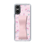 スリムプロテクションケース - STAND & RING RIBBON Sakura Pink［ マイメロディ - リボン - カフェ ］