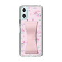 スリムプロテクションケース - STAND & RING RIBBON Sakura Pink［ マイメロディ - リボン - カフェ ］