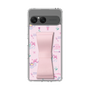 スリムプロテクションケース - STAND & RING RIBBON Sakura Pink［ マイメロディ - リボン - カフェ ］
