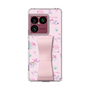 スリムプロテクションケース - STAND & RING RIBBON Sakura Pink［ マイメロディ - リボン - カフェ ］