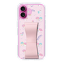 スリムプロテクションケース - STAND & RING RIBBON Sakura Pink［ リトルツインスターズ - リボン - お出かけ ］
