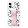 スリムプロテクションケース - STAND & RING RIBBON Sakura Pink［ ハローキティ - リボン - モノトーン ］