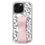 スリムプロテクションケース - STAND & RING RIBBON Sakura Pink［ ハローキティ - リボン - モノトーン ］