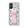 スリムプロテクションケース - STAND & RING RIBBON Sakura Pink［ ハローキティ - リボン - モノトーン ］