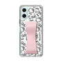 スリムプロテクションケース - STAND & RING RIBBON Sakura Pink［ ハローキティ - リボン - モノトーン ］