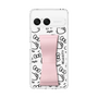 スリムプロテクションケース - STAND & RING RIBBON Sakura Pink［ ハローキティ - リボン - モノトーン ］