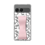 スリムプロテクションケース - STAND & RING RIBBON Sakura Pink［ ハローキティ - リボン - モノトーン ］