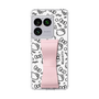 スリムプロテクションケース - STAND & RING RIBBON Sakura Pink［ ハローキティ - リボン - モノトーン ］