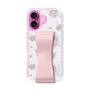 スリムプロテクションケース - STAND & RING RIBBON Sakura Pink［ クロミ - リボン - ライン ］