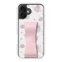 スリムプロテクションケース - STAND & RING RIBBON Sakura Pink［ クロミ - リボン - ライン ］