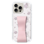 スリムプロテクションケース - STAND & RING RIBBON Sakura Pink［ クロミ - リボン - ライン ］