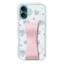 スリムプロテクションケース - STAND & RING RIBBON Sakura Pink［ リトルツインスターズ - リボン - ライン ］