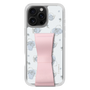 スリムプロテクションケース - STAND & RING RIBBON Sakura Pink［ リトルツインスターズ - リボン - ライン ］