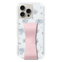 スリムプロテクションケース - STAND & RING RIBBON Sakura Pink［ リトルツインスターズ - リボン - ライン ］