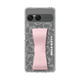 スリムプロテクションケース - STAND & RING RIBBON Sakura Pink［ ハローキティ - リボン - フェイス ］
