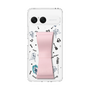 スリムプロテクションケース - STAND & RING RIBBON Sakura Pink［ 初音ミク - リボン - インストルメント - モノクロ ］