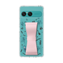 スリムプロテクションケース - STAND & RING RIBBON Sakura Pink［ 初音ミク - リボン - インストルメント - モノクロ ］