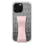 スリムプロテクションケース - STAND & RING RIBBON Sakura Pink［ ひみつのアッコちゃん - 飾り模様 ］