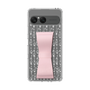 スリムプロテクションケース - STAND & RING RIBBON Sakura Pink［ ひみつのアッコちゃん - 飾り模様 ］