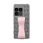 スリムプロテクションケース - STAND & RING RIBBON Sakura Pink［ ひみつのアッコちゃん - 飾り模様 ］