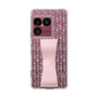 スリムプロテクションケース - STAND & RING RIBBON Sakura Pink［ ひみつのアッコちゃん - 飾り模様 ］