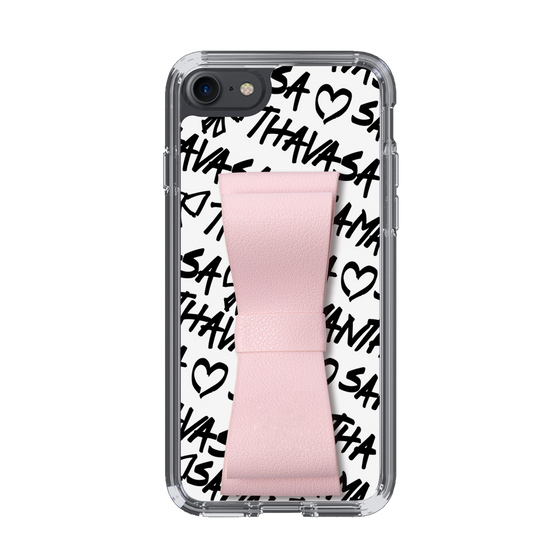 スリムプロテクションケース - STAND & RING RIBBON Sakura Pink［ Samantha Thavasa - スクリッタ - ホワイト ］