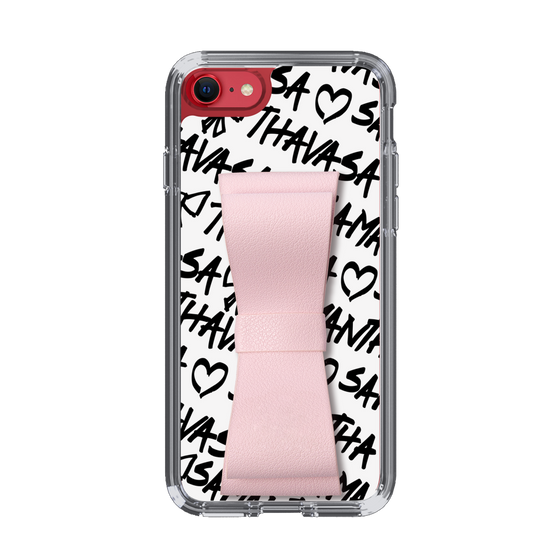 スリムプロテクションケース - STAND & RING RIBBON Sakura Pink［ Samantha Thavasa - スクリッタ - ホワイト ］