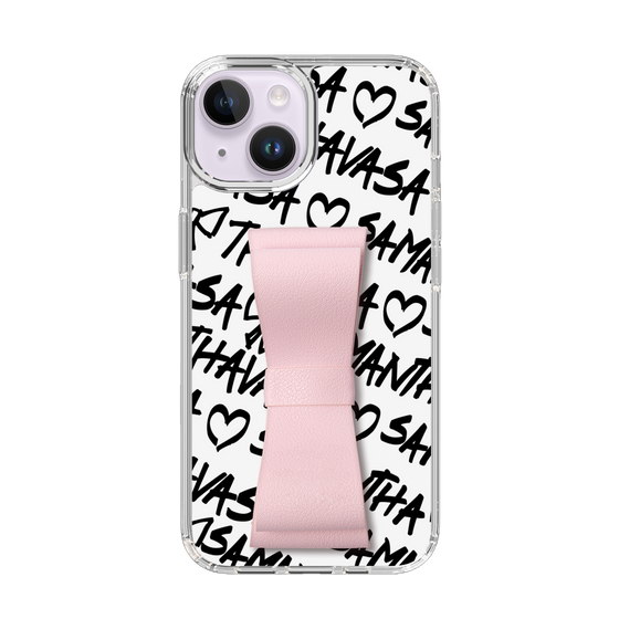 スリムプロテクションケース - STAND & RING RIBBON Sakura Pink［ Samantha Thavasa - スクリッタ - ホワイト ］