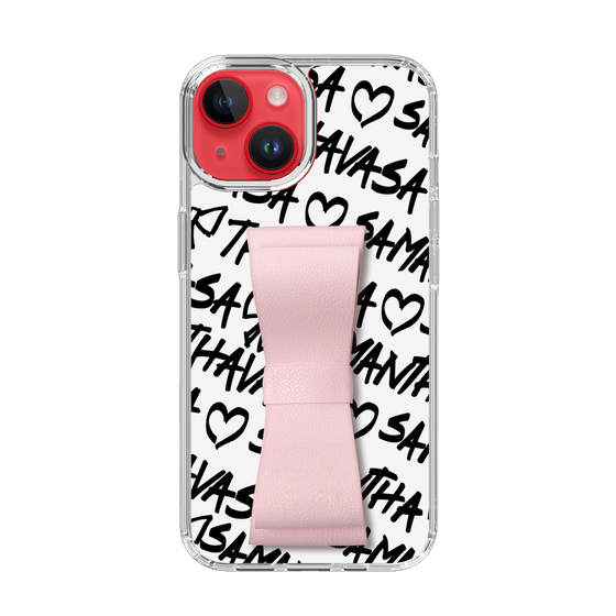 スリムプロテクションケース - STAND & RING RIBBON Sakura Pink［ Samantha Thavasa - スクリッタ - ホワイト ］