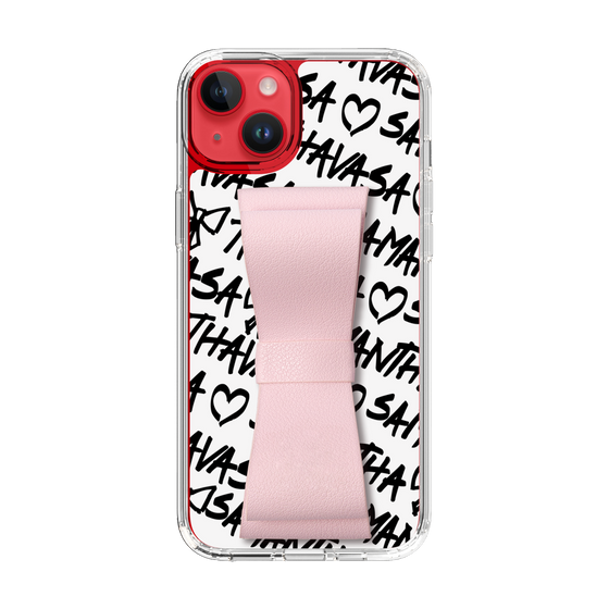スリムプロテクションケース - STAND & RING RIBBON Sakura Pink［ Samantha Thavasa - スクリッタ - ホワイト ］