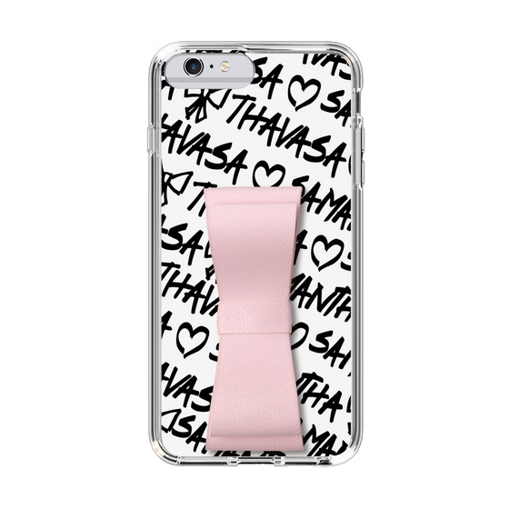 スリムプロテクションケース - STAND & RING RIBBON Sakura Pink［ Samantha Thavasa - スクリッタ - ホワイト ］