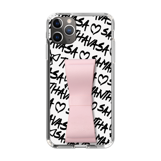 スリムプロテクションケース - STAND & RING RIBBON Sakura Pink［ Samantha Thavasa - スクリッタ - ホワイト ］