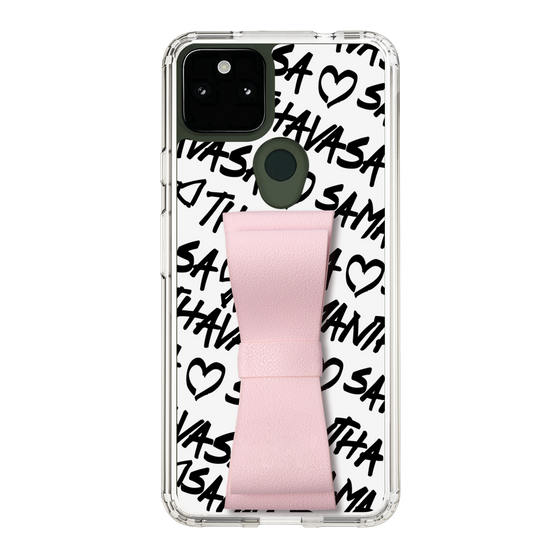 スリムプロテクションケース - STAND & RING RIBBON Sakura Pink［ Samantha Thavasa - スクリッタ - ホワイト ］