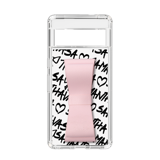スリムプロテクションケース - STAND & RING RIBBON Sakura Pink［ Samantha Thavasa - スクリッタ - ホワイト ］