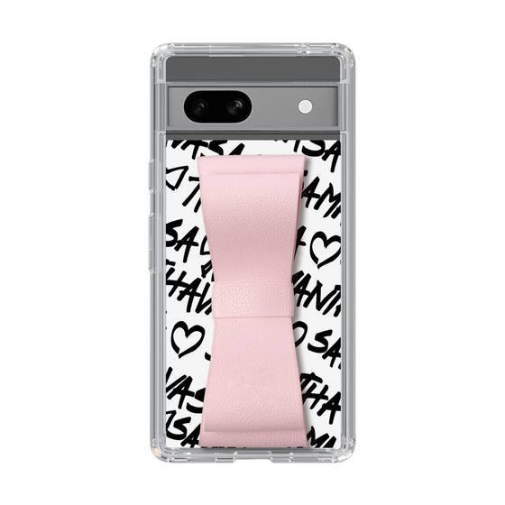 スリムプロテクションケース - STAND & RING RIBBON Sakura Pink［ Samantha Thavasa - スクリッタ - ホワイト ］