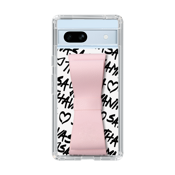 スリムプロテクションケース - STAND & RING RIBBON Sakura Pink［ Samantha Thavasa - スクリッタ - ホワイト ］