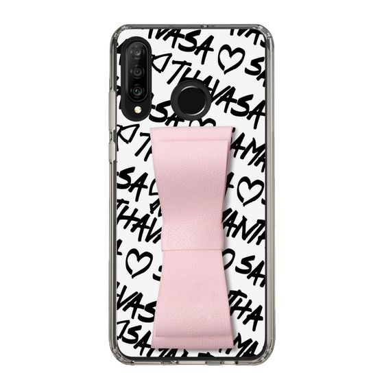 スリムプロテクションケース - STAND & RING RIBBON Sakura Pink［ Samantha Thavasa - スクリッタ - ホワイト ］