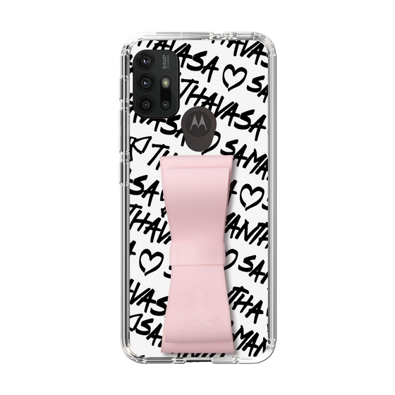 スリムプロテクションケース - STAND & RING RIBBON Sakura Pink［ Samantha Thavasa - スクリッタ - ホワイト ］