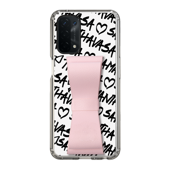 スリムプロテクションケース - STAND & RING RIBBON Sakura Pink［ Samantha Thavasa - スクリッタ - ホワイト ］