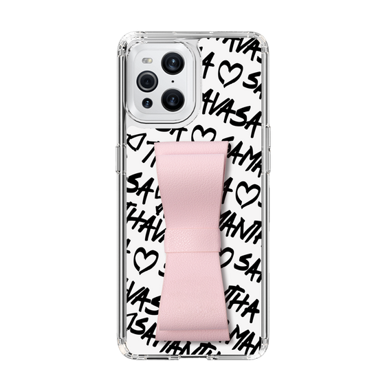 スリムプロテクションケース - STAND & RING RIBBON Sakura Pink［ Samantha Thavasa - スクリッタ - ホワイト ］
