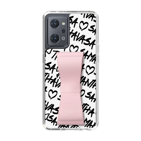 スリムプロテクションケース - STAND & RING RIBBON Sakura Pink［ Samantha Thavasa - スクリッタ - ホワイト ］