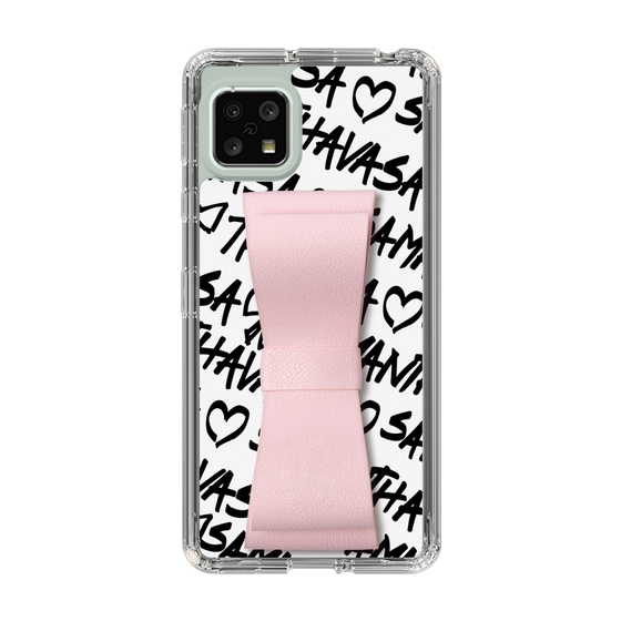 スリムプロテクションケース - STAND & RING RIBBON Sakura Pink［ Samantha Thavasa - スクリッタ - ホワイト ］