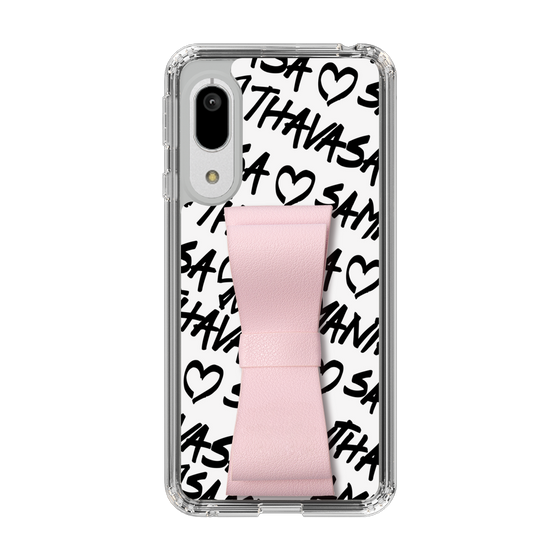 スリムプロテクションケース - STAND & RING RIBBON Sakura Pink［ Samantha Thavasa - スクリッタ - ホワイト ］