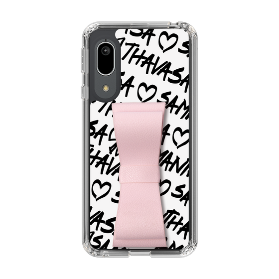 スリムプロテクションケース - STAND & RING RIBBON Sakura Pink［ Samantha Thavasa - スクリッタ - ホワイト ］