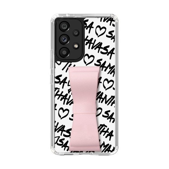 スリムプロテクションケース - STAND & RING RIBBON Sakura Pink［ Samantha Thavasa - スクリッタ - ホワイト ］