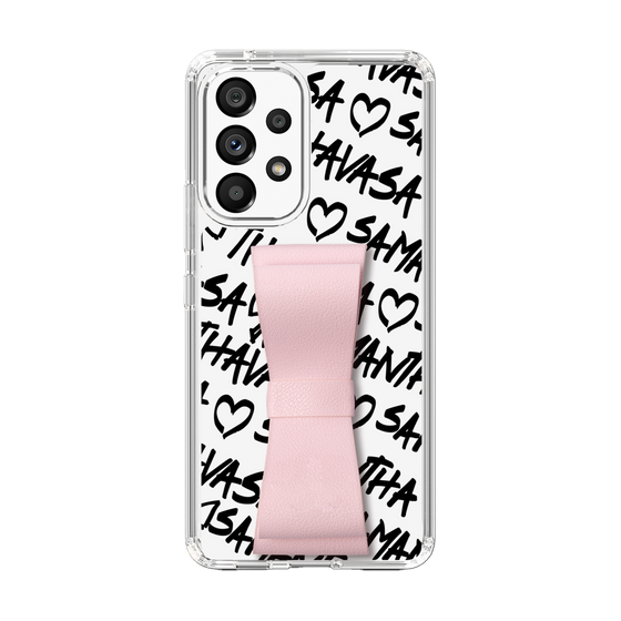 スリムプロテクションケース - STAND & RING RIBBON Sakura Pink［ Samantha Thavasa - スクリッタ - ホワイト ］