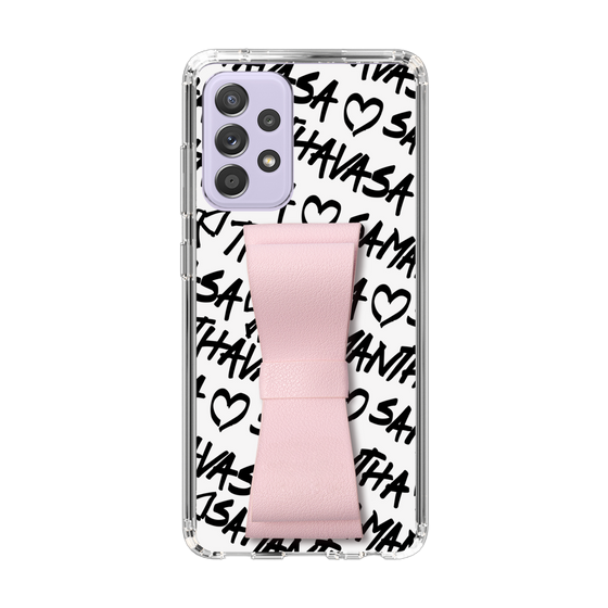 スリムプロテクションケース - STAND & RING RIBBON Sakura Pink［ Samantha Thavasa - スクリッタ - ホワイト ］
